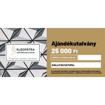 25000 Ft értékű Ajándékutalvány 5 darab
