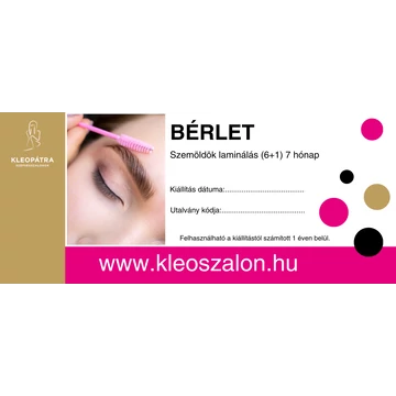 Szemöldök laminálás bérlet (5+1) 6 hónap