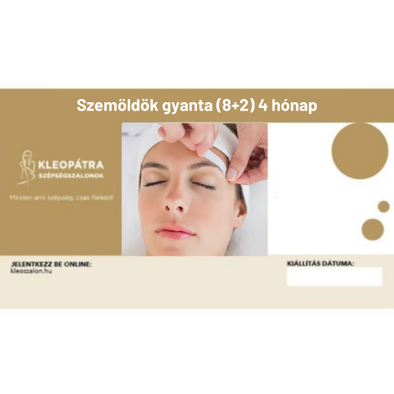 Szemöldök gyanta bérlet (8+2) 10 hónap