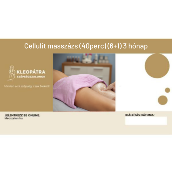 Cellulit masszázs (40perc) (6+1) 3 hónap