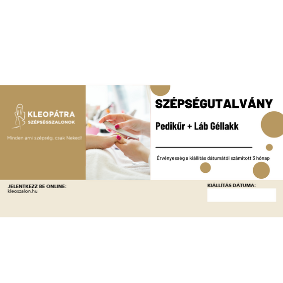 Pedikűr + láb géllakk - Szépségutalvány