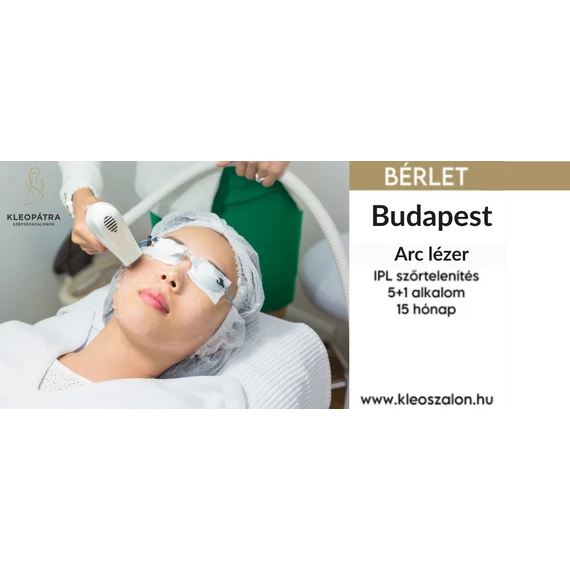 Budapest Teljes arc IPL Tartós szőrtelenítés (5+1) 11 hónap