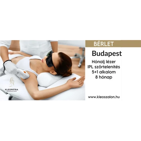 Budapest Hónalj IPL szőrtelenítés bérlet (5+1 alkalom) 8 hónap
