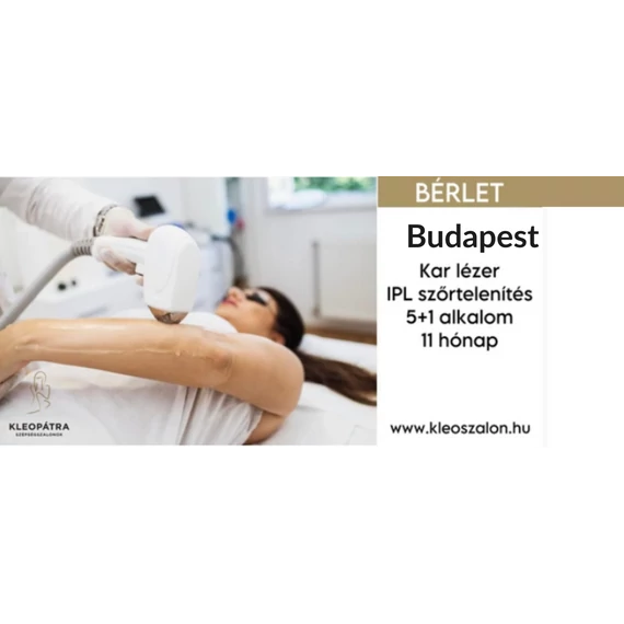 Budapest  Kar IPL szőrtelenítés bérlet (5+1 alkalom) 11 hónap