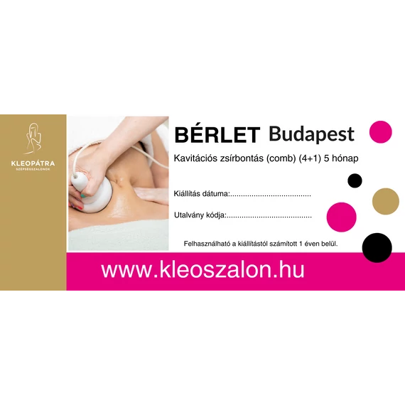 Budapest Kavitációs zsírbontás (comb) (4+1) 5 hónap
