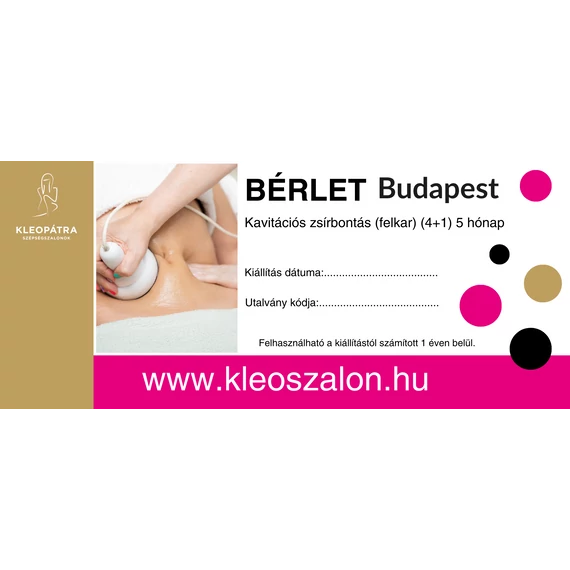 Budapest Kavitációs zsírbontás (felkar) (4+1) 5 hónap