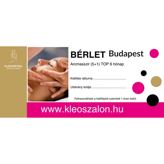 Budapest Arcmasszír (5+1) TOP 6 hónap