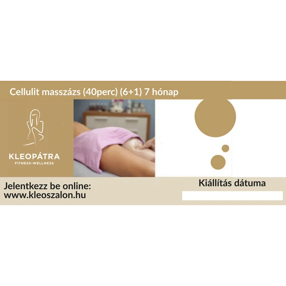 Cellulit masszázs (40perc) (6+1) 7 hónap