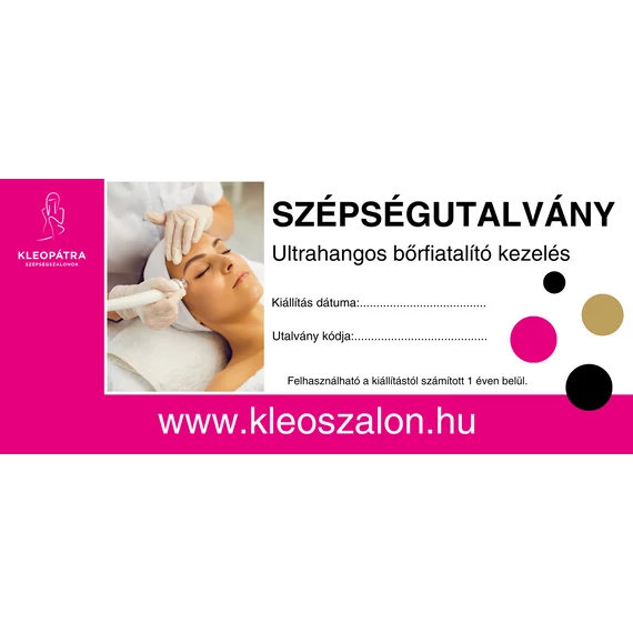 ULTRAHANGOS BŐRFIATALÍTÓ KEZELÉS SZÉPSÉGUTALVÁNY